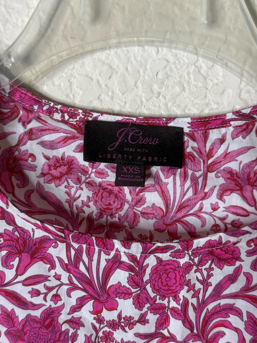J. Crew Liberty Of London Sambourne Ruffle Floral Puff Sleeve Cotton Blouse